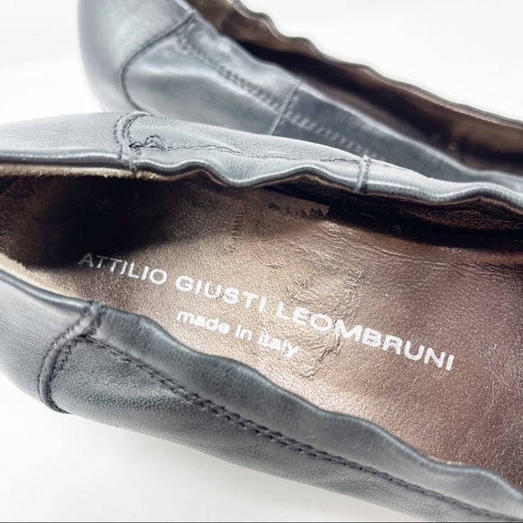 AGL Attilio Giusti Leombruni EU 39 US 9 Black Leather Cap Toe Pumps - Picture 7 of 12